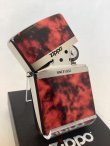 画像2: No.200 推奨品ZIPPO BRUSHED CHROME ブラッシュクローム マーブル調 RED COLOR レッドカラー z-6328