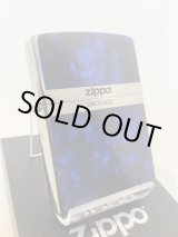 画像: No.200 推奨品ZIPPO BRUSHED CHROME ブラッシュクローム マーブル調 BLUE COLOR ブルーカラー z-6330