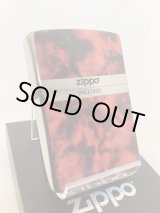 画像: No.200 推奨品ZIPPO BRUSHED CHROME ブラッシュクローム マーブル調 RED COLOR レッドカラー z-6328