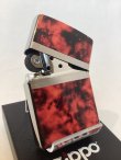 画像3: No.200 推奨品ZIPPO BRUSHED CHROME ブラッシュクローム マーブル調 RED COLOR レッドカラー z-6328