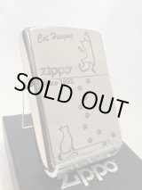 画像: No.200 ペット&アニマルZIPPO SILVER MIRROR シルバーミラー CAT&POOTPRINTS ネコと足跡🐾 z-6391