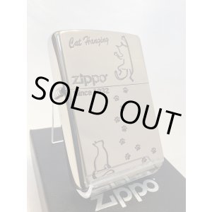 画像: No.200 ペット&アニマルZIPPO SILVER MIRROR シルバーミラー CAT&POOTPRINTS ネコと足跡🐾 z-6391