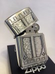 画像2: No.200 ヴィンテージZIPPO 2008年製 SILVER IBUSHI  シルバーイブシ ROUTER CROSS リュータークロス z-6411