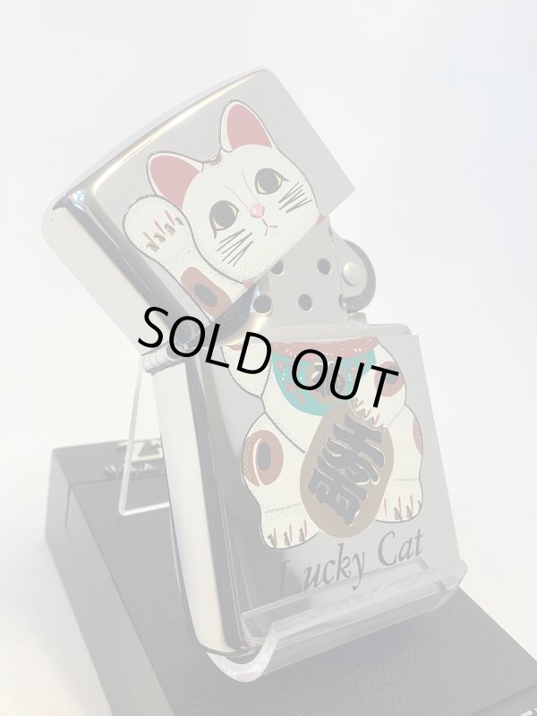画像2: No.250 ヴィンテージZIPPO 1993年製 HIGH POLISH CHROME ハイポリッシュクローム LUCKY CAT 招き猫 z-6427