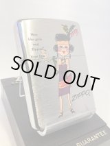 画像: No.200 ヴィンテージZIPPO 1995年製 OLD DESIGN オールドデザイン たばこを吸うレディ z-6486