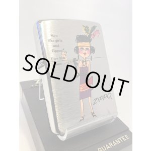 画像: No.200 ヴィンテージZIPPO 1995年製 OLD DESIGN オールドデザイン たばこを吸うレディ z-6486