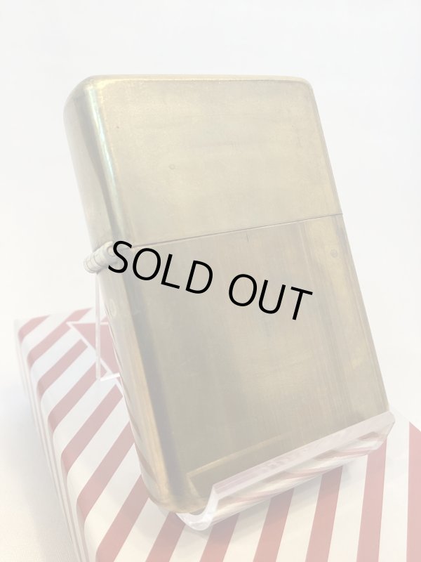 画像1: No.230 ヴィンテージZIPPO 1992年製 FLAT TOP フラットトップ ANTIQUE BRASS アンティークブラス PLANE プレーン z-6491