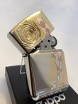 画像2: No.200 推奨品ZIPPO BRUSHED CHROME ブラッシュクローム 電鋳板プレート 渦紋と錦鯉 z-6495