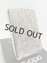 画像: No.200 推奨品ZIPPO ARABESQUE アラベスク SILVER METAL PLATE シルバーメタルプレート貼り z-6509
