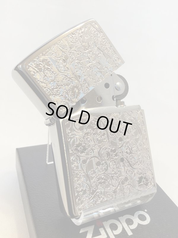 画像2: No.200 推奨品ZIPPO ARABESQUE アラベスク SILVER METAL PLATE シルバーメタルプレート貼り z-6509