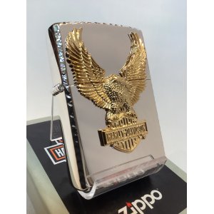 画像: No.200 HARLAY DIVIDSON ZIPPO ハーレー・ダビッドソン GOLD EGLE METAL ゴールドイーグルメタル z-6554