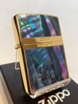 画像: No.200 推奨品ZIPPO GOLD MIRROR ゴールドミラー 天然シェル z-6570