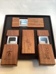 画像2: ZIPPO GOLD ZIPPO HANDY ASHTRAY 幻のアメリカンウォールナット ジッポー携帯灰皿 4個セット z-6571