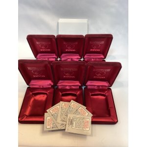 画像: ZIPPO GOODS ZIPPOベッチン(エンジ色)空箱 6ケセット z-6580