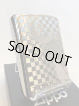 画像: No.200 ペット&アニマルZIPPO BRUSHED CHROME ブラッシュクローム SILVER PLATE シルバープレート ネコと月 z-6595