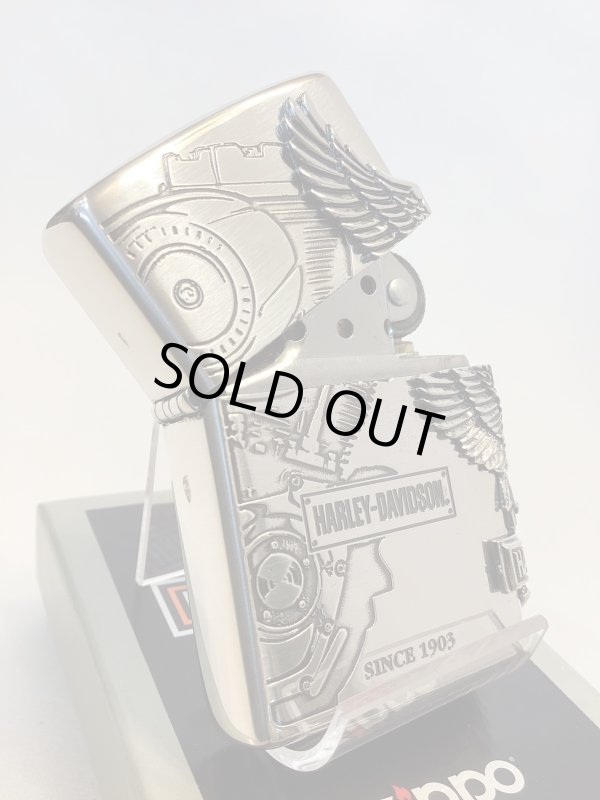 画像2: No.200 HARLAY DIVIDSON ZIPPO ハーレー・ダビッドソン SIDO METAL サイドメタル z-6596