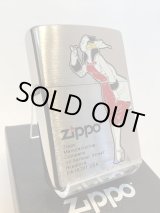 画像: No.200 BRUSHED CHROME ZIPPO ブラッシュクローム WINDY RED ウィンディ レッド z-6598