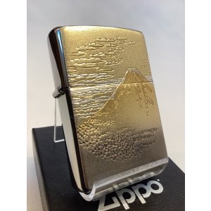 画像: No.200 推奨品ZIPPO BRUSHED CHROME ブラッシュクローム 富士 電鋳板プレート z-6603