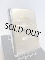画像: No.200 推奨品ZIPPO BRUSHED CHROME ブラッシュクローム 鶴富士 電鋳板プレート z-6606