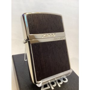 画像: No.200 推奨品ZIPPO WHITH NICKEL ホワイトニッケル WOOD DARK ウッドダーク z-6614