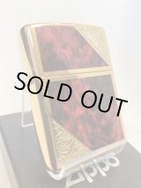 画像: No.162 ARMOR ZIPPO GOLD & MARBUE RED アーマー ゴールド&レッド z-6621