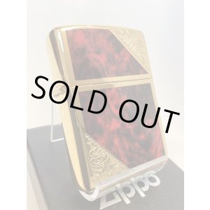 画像: No.162 ARMOR ZIPPO GOLD & MARBUE RED アーマー ゴールド&レッド z-6621