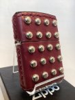 画像1: No.200 レザーシリーズZIPPO 牛革巻き RED レッド 両面ビス付き z-6627