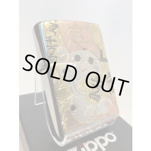 画像: No.200G推奨品ZIPPO BRUSHED CHROME ブラッシュクローム 電鋳板プレート 招き猫 z-6629