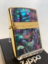 画像: No.200G 推奨品ZIPPO GOLD MIRROR ゴールドミラー 天然シェル z-6671