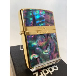 画像: No.200G 推奨品ZIPPO GOLD MIRROR ゴールドミラー 天然シェル z-6671