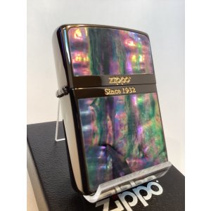 画像: No.200 推奨品ZIPPO BLACK MIRROR ブラックミラー 天然シェル z-6675
