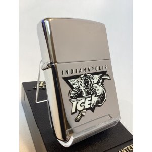 画像: No.250 USED ZIPPO 1997年製 HIGH  POLISH CHROME ハイポリッシュクローム INDIANAPOLIS ICE インディアナポリス アイス z-6676