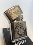 画像2: No.150 PVDシリーズZIPPO BLACK ICE ブラックアイス WHIRL POOL LEAF ワールプールリーフ z-6703