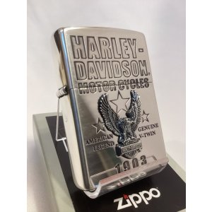 画像: No.200 HARLAY DIVIDSON ZIPPO ハーレー・ダビッドソン SILVER MIRROR IBUSHI シルバーミラーイブシ EAGLE METAL イーグルメタル z-6771
