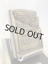 画像: No.200 HARLAY DIVIDSON ZIPPO ハーレー・ダビッドソン ANTIQUE BRASS アンティークブラス SIDE METAL サイドメタル z-6795