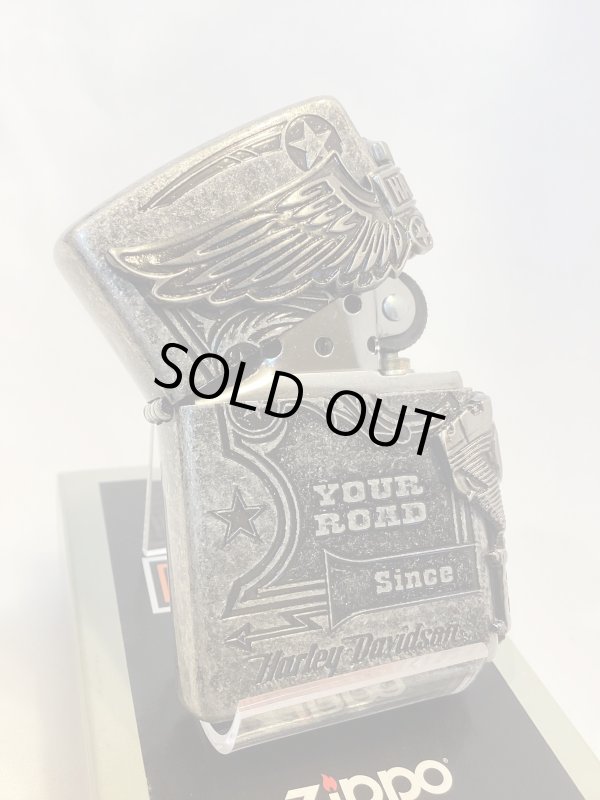 画像2: No.200 HARLAY DIVIDSON ZIPPO ハーレー・ダビッドソン ANTIQUE BARREL アンティークバレル SIDE METAL サイドメタル z-6796