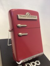 画像: No.200 トライアルZIPPO ROSE RED LACQUER ローズレッドラッカー シリアルNo.0000 RETRO REFRIGERATOR レトロ 冷蔵庫 z-6845