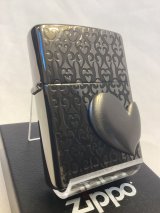 画像: No.200 ヴィンテージZIPPO 2010年製 BLACK MIRROR ブラックミラー BLACK HEART METAL ブラックハートメタル z-6864