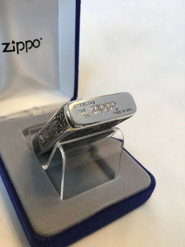 No.１５００ スターリングシルバースリムZIPPO シルバーキング [Z-488