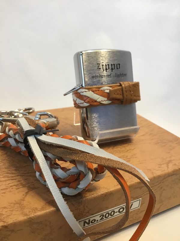 画像2: No.200SET レザーロープ付き ZIPPO ライトオレンジ z-1969
