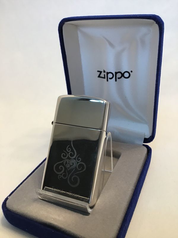 画像2: No.１５００　スターリングシルバー　スリム　スパイラルハートＺＩＰＰＯ　カオス　[Z-363]