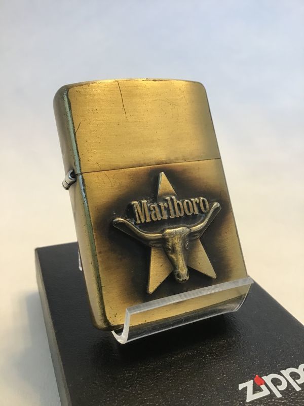 No.200 USED ZIPPO 1993年製 MARLBORO マルボロ ロングホーンメタル z 