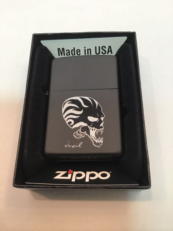 画像5: No.218 推奨品ZIPPO ブラックマット SKULL スカル z-3706