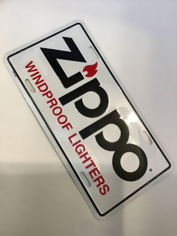 画像1: No.95C-0803 ZIPPO GOODS アメリカZIPPO製ナンバープレート WINDPROOF LIGHTERS ホワイト z-3877