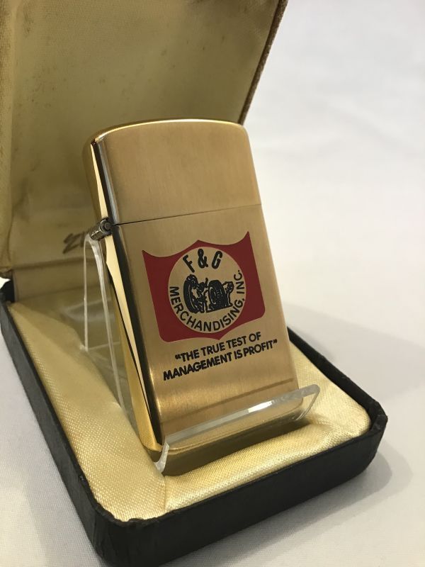 画像1: No.1830 10K GOLD FILLED ZIPPO ゴールドフィルド スリムタイプ F&G z-2827