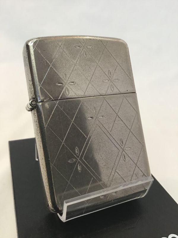 No.1152 USED ZIPPO 1955〜59年製 SILVER FILLED 銀張 DIAMOND 