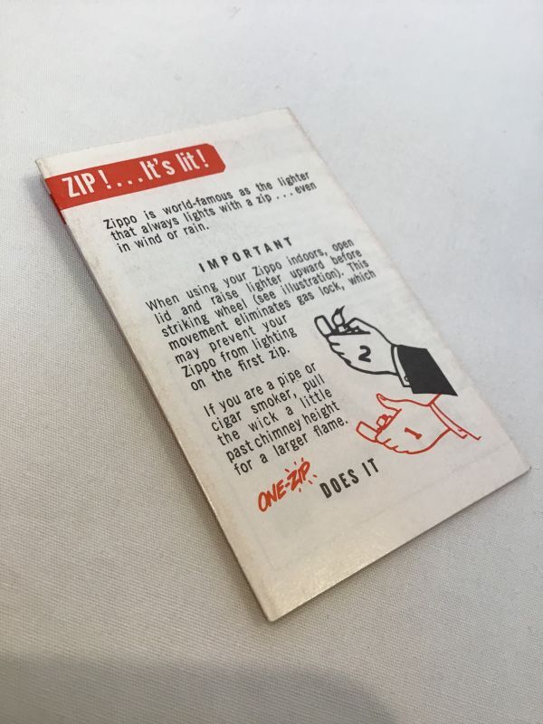 画像2: ZIPPO GOODS ZIPPO GUARANTEE CARD ギャランティカード 1960年代製 旧ロゴ z-4454