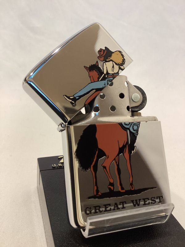 画像2: No.200 ヴィンテージZIPPO 1993年製 GREAT WEST シリーズ ホースランディング z-4608