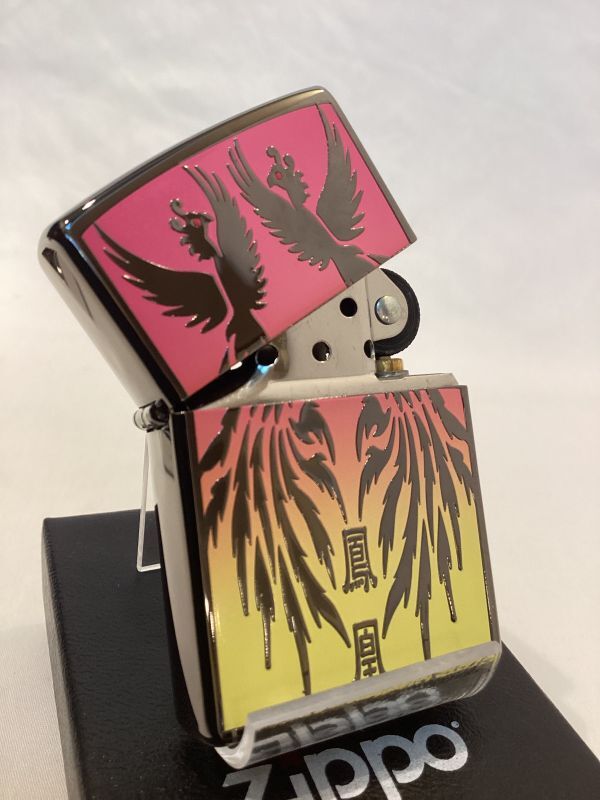 画像2: No.200 推奨品ZIPPO レインボー鳳凰 ブラック z-4658