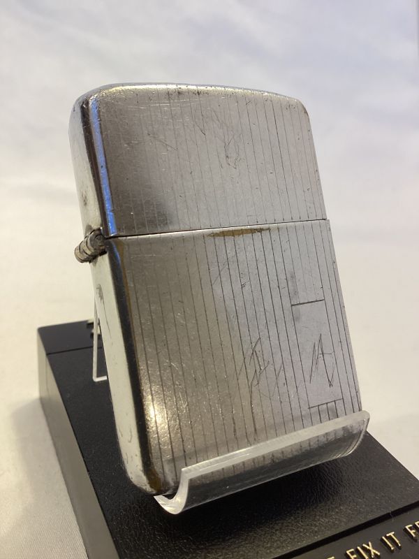 画像1: No.200 UESD ZIPPO 1951年~53年製 ブラッシュクローム STRIPE ストライプ z-4662